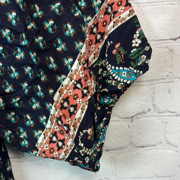 BloomChic Blue Floral Bohemian Balloon Sleeve Midi Dress Plus Size 5X - Picture 3 of 7